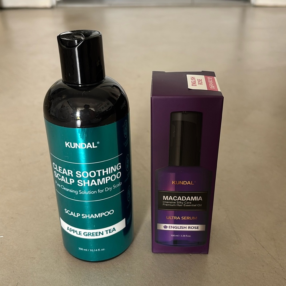 New Sealed KBeauty Kundal Macadamia Ultra Hair Serum Soothing Scalp Shampoo